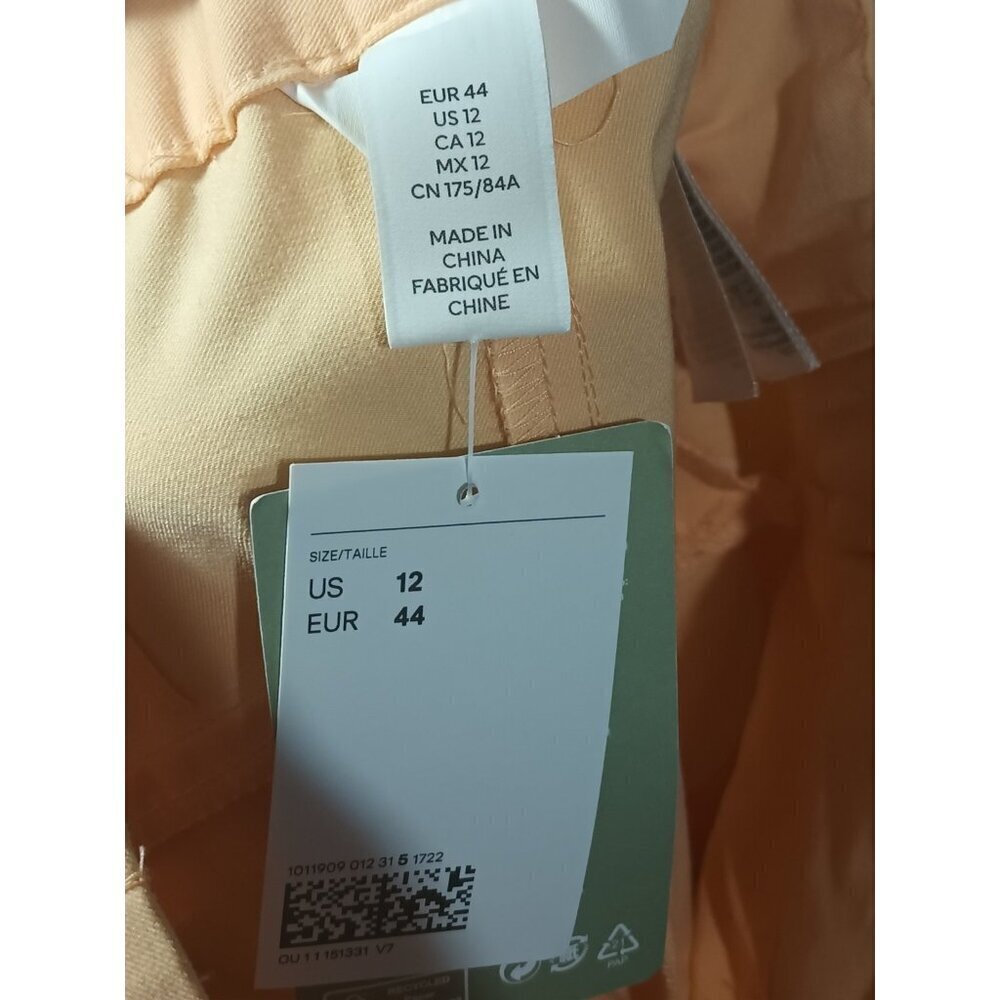 H & M Peach Blush Color Size 12 Stretch Dress Slacks 32 x 27 - Picture 7 of 9
